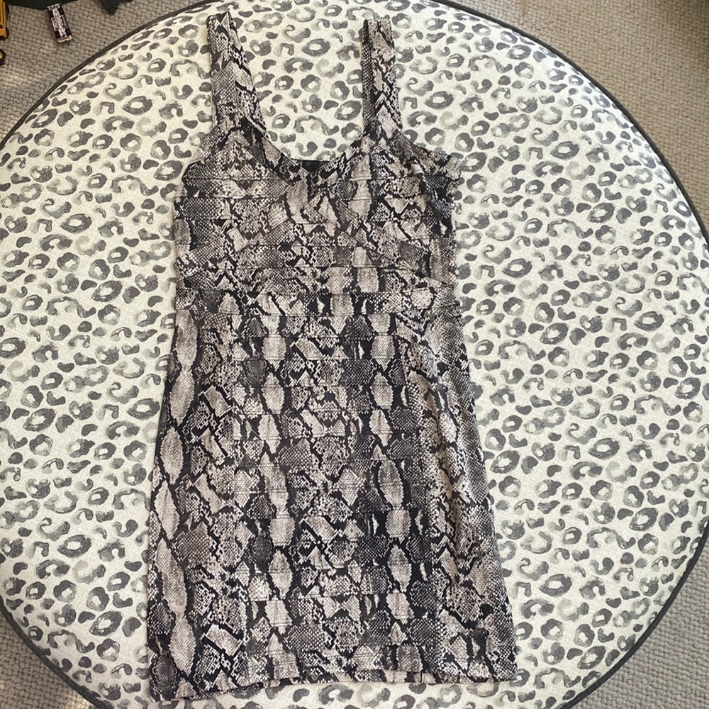 H&M sexy animal print fitted tank dress